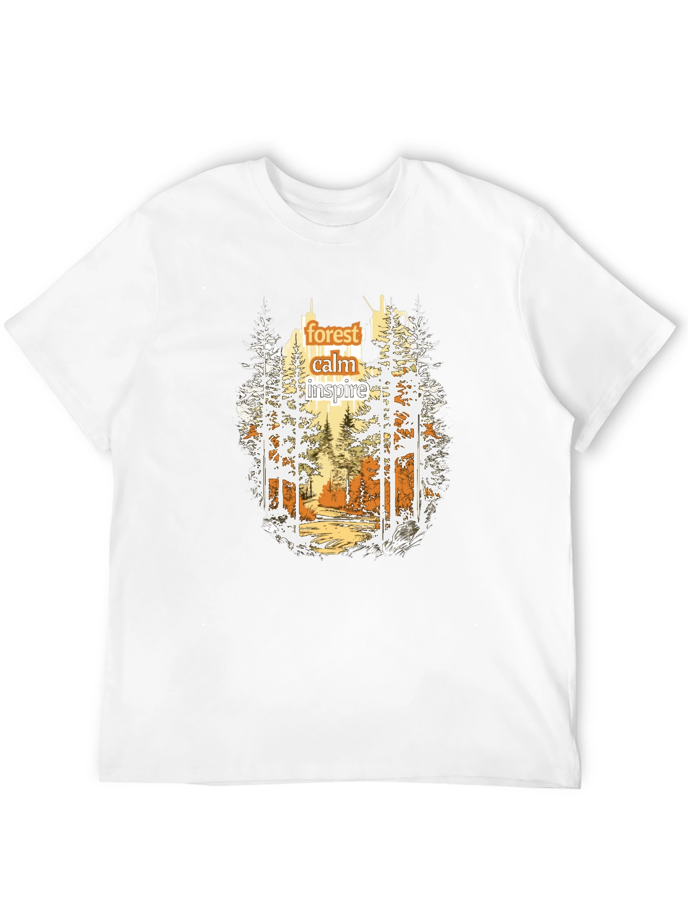 Nature Forest Calm Inspire Graphic T-Shirt