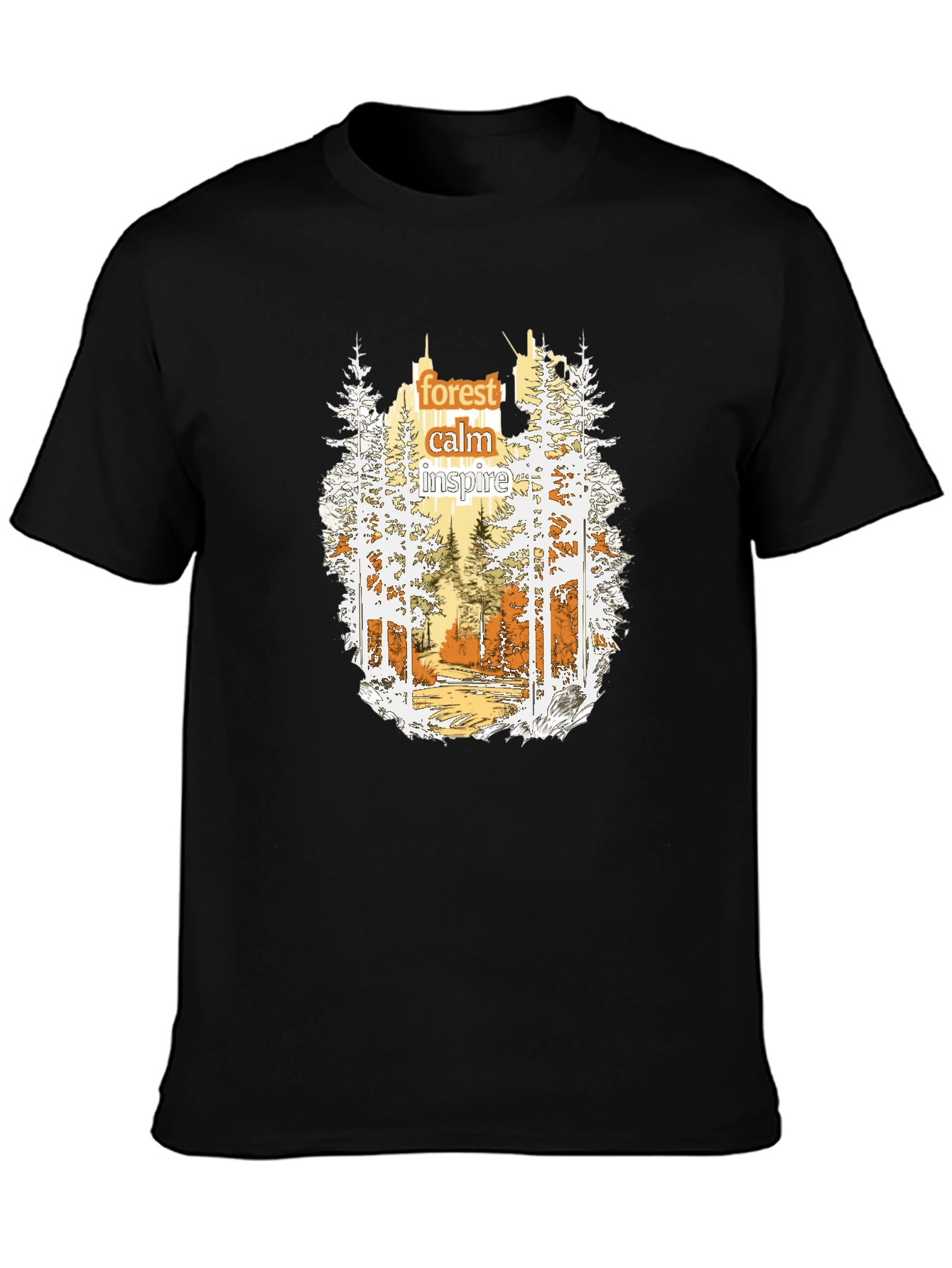 Nature Forest Calm Inspire Graphic T-Shirt