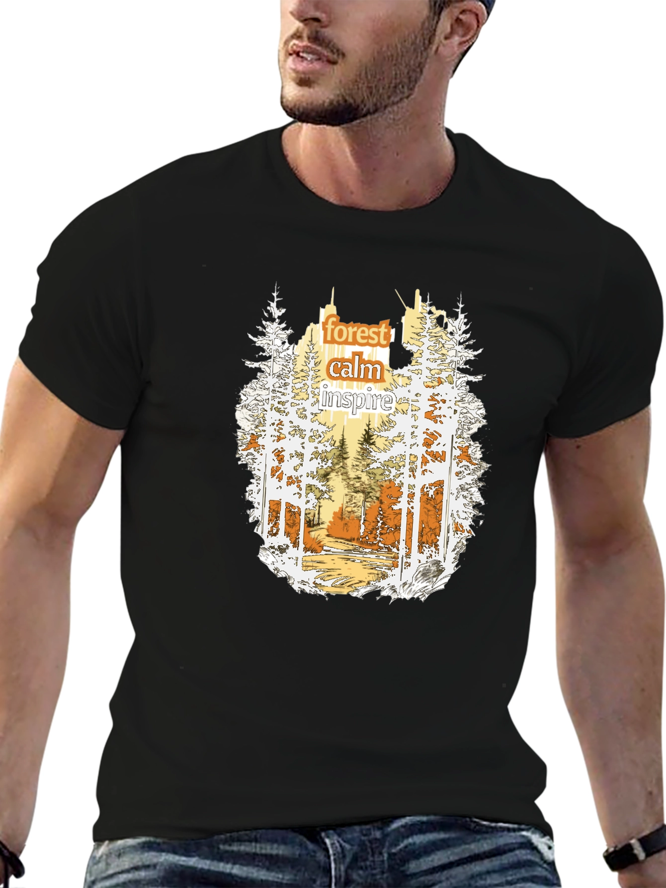 Nature Forest Calm Inspire Graphic T-Shirt