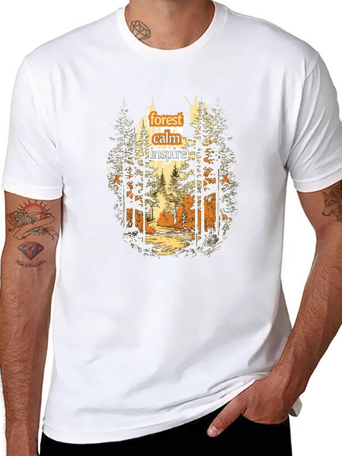 Nature Forest Calm Inspire Graphic T-Shirt