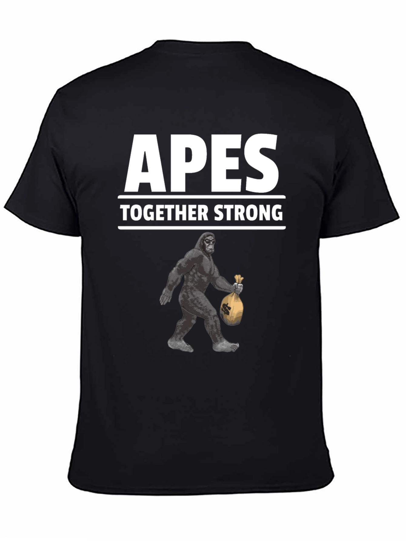 Apes Together Strong Graphic Tee - Black Cotton T-Shirt