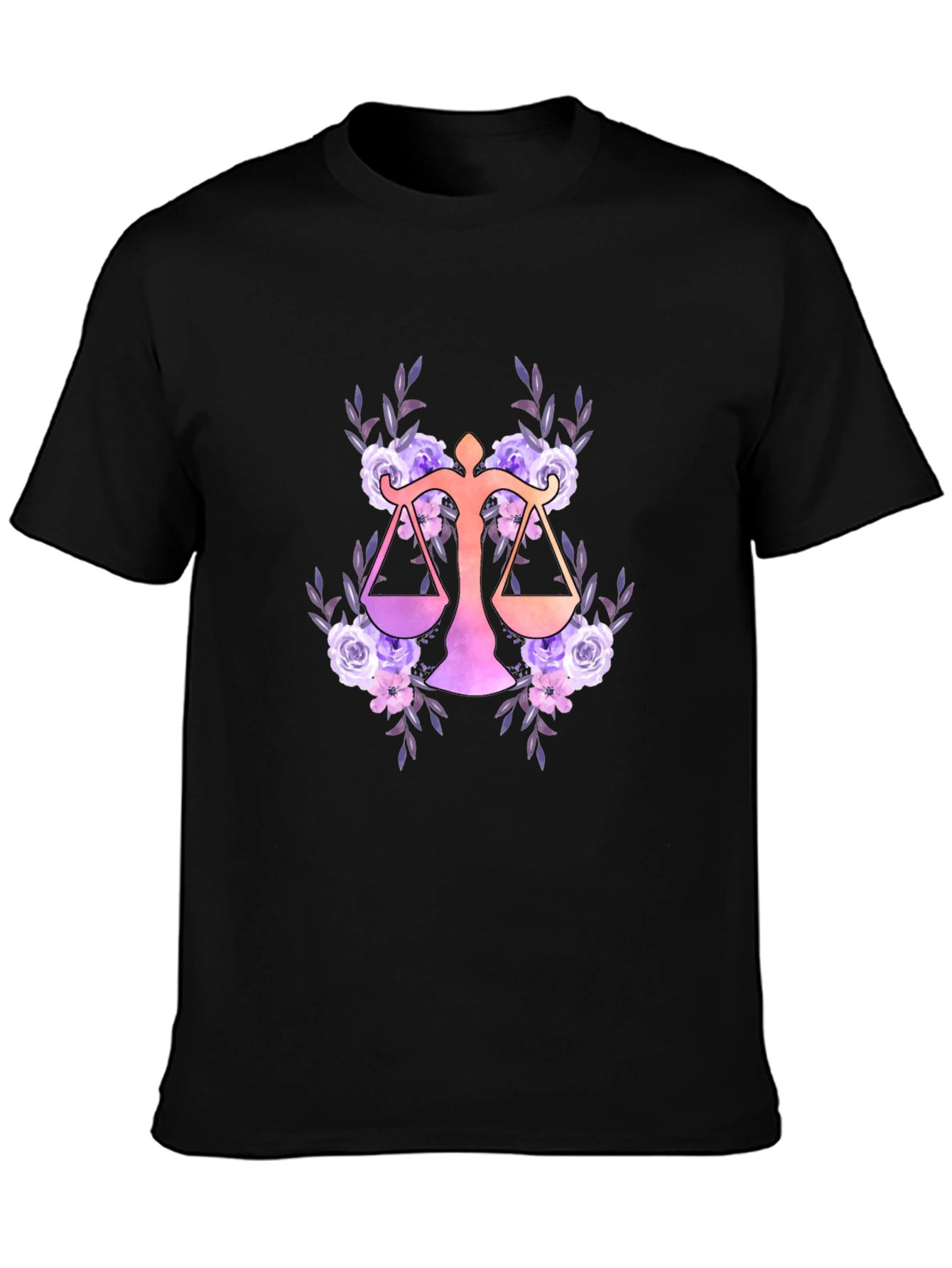 Floral Libra Zodiac T-Shirt