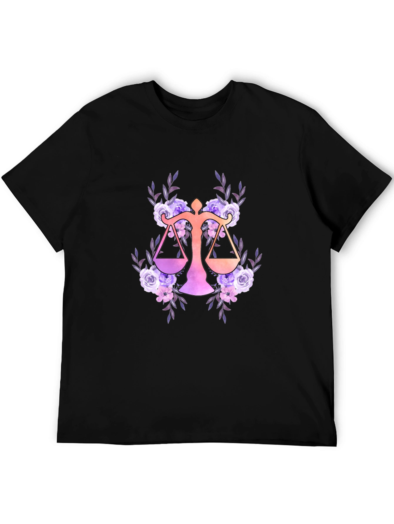 Floral Libra Zodiac T-Shirt