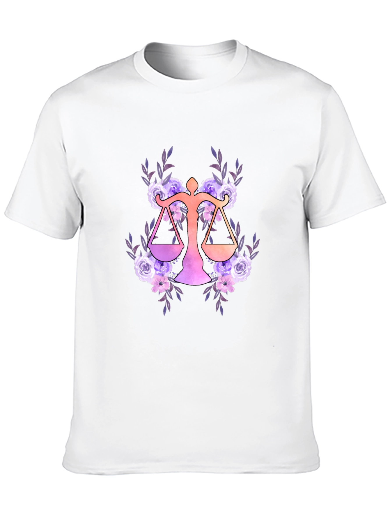 Floral Libra Zodiac T-Shirt