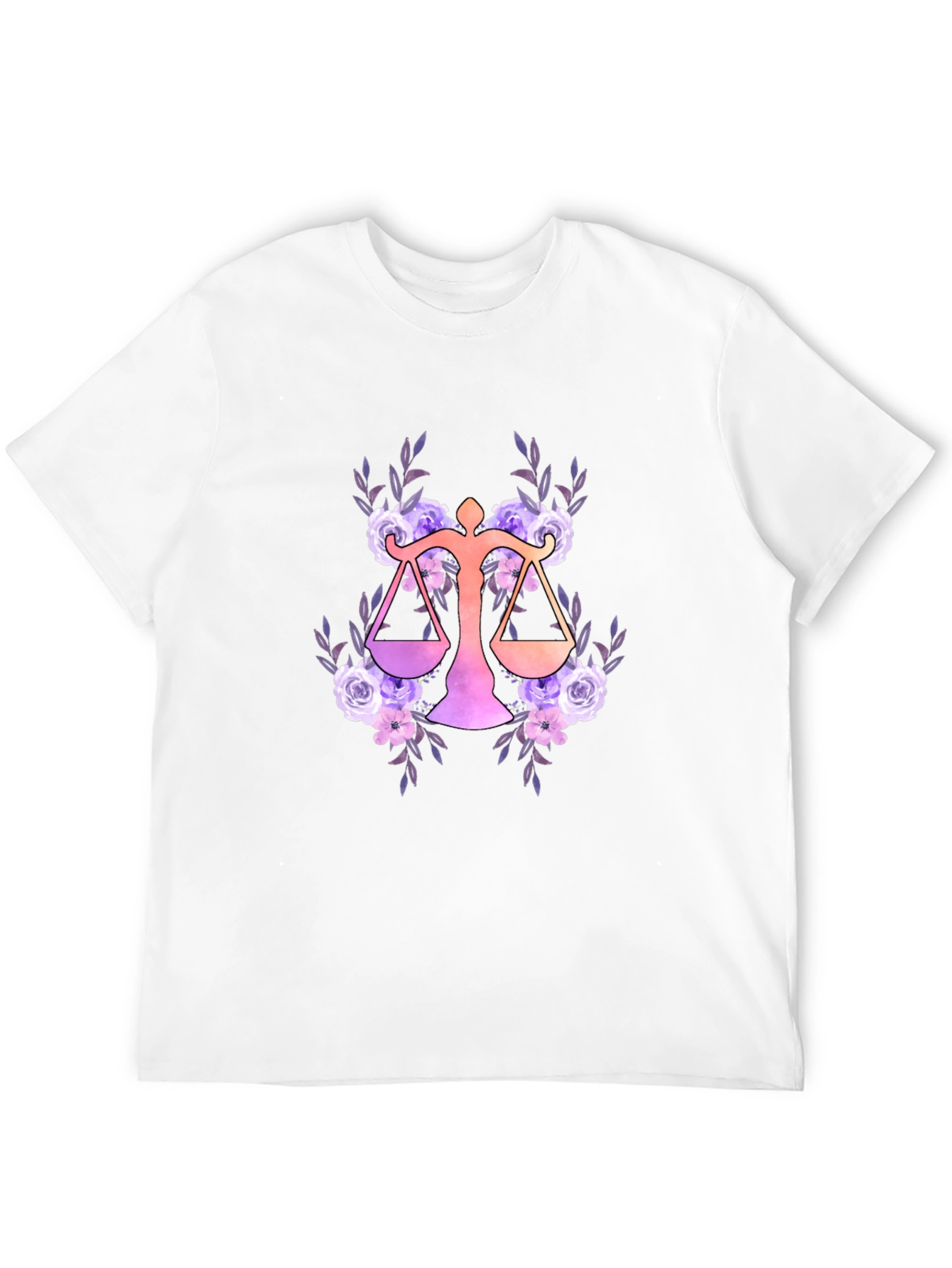 Floral Libra Zodiac T-Shirt