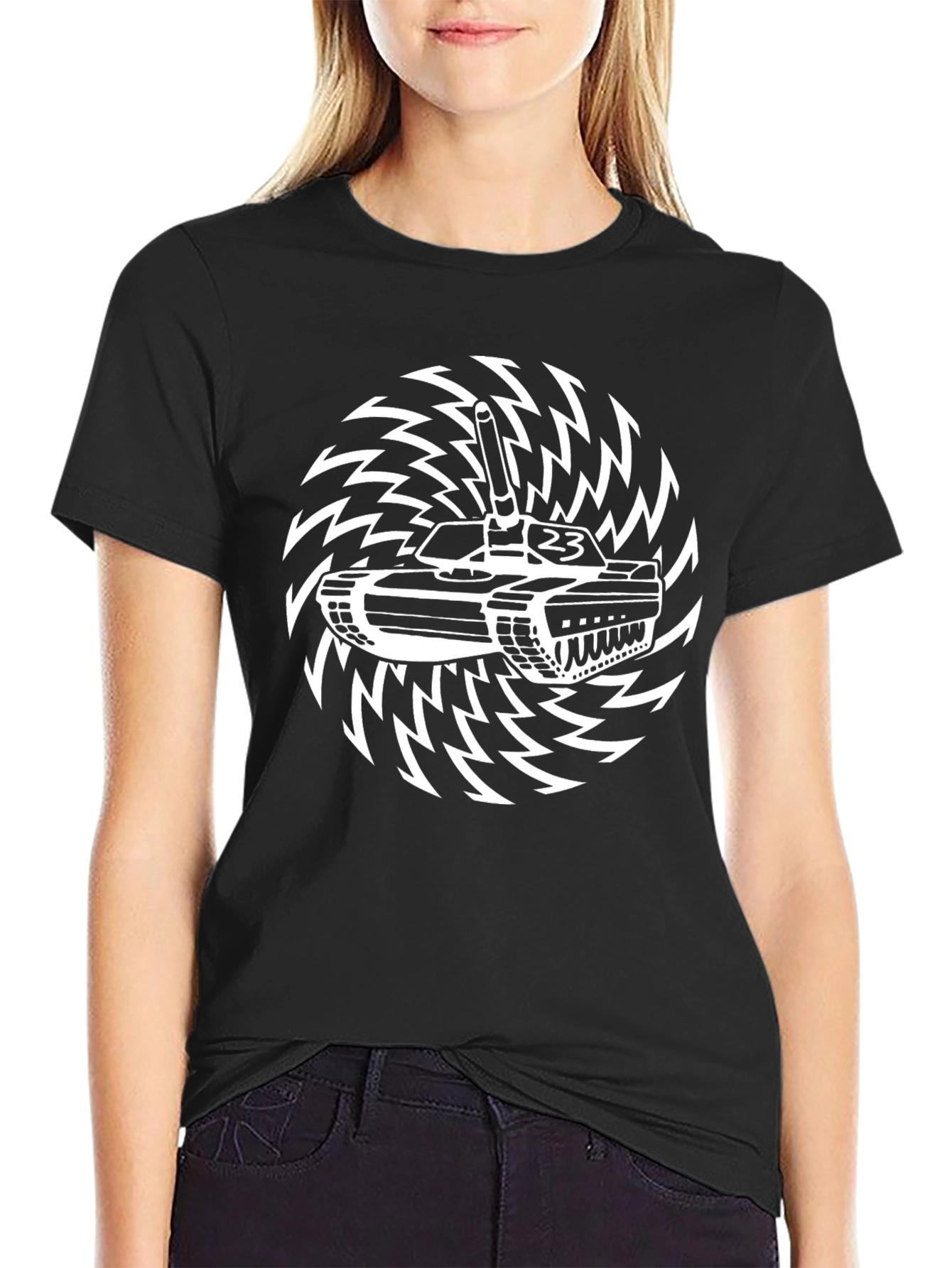 Tank Graphic Tee - Military Inspired Design