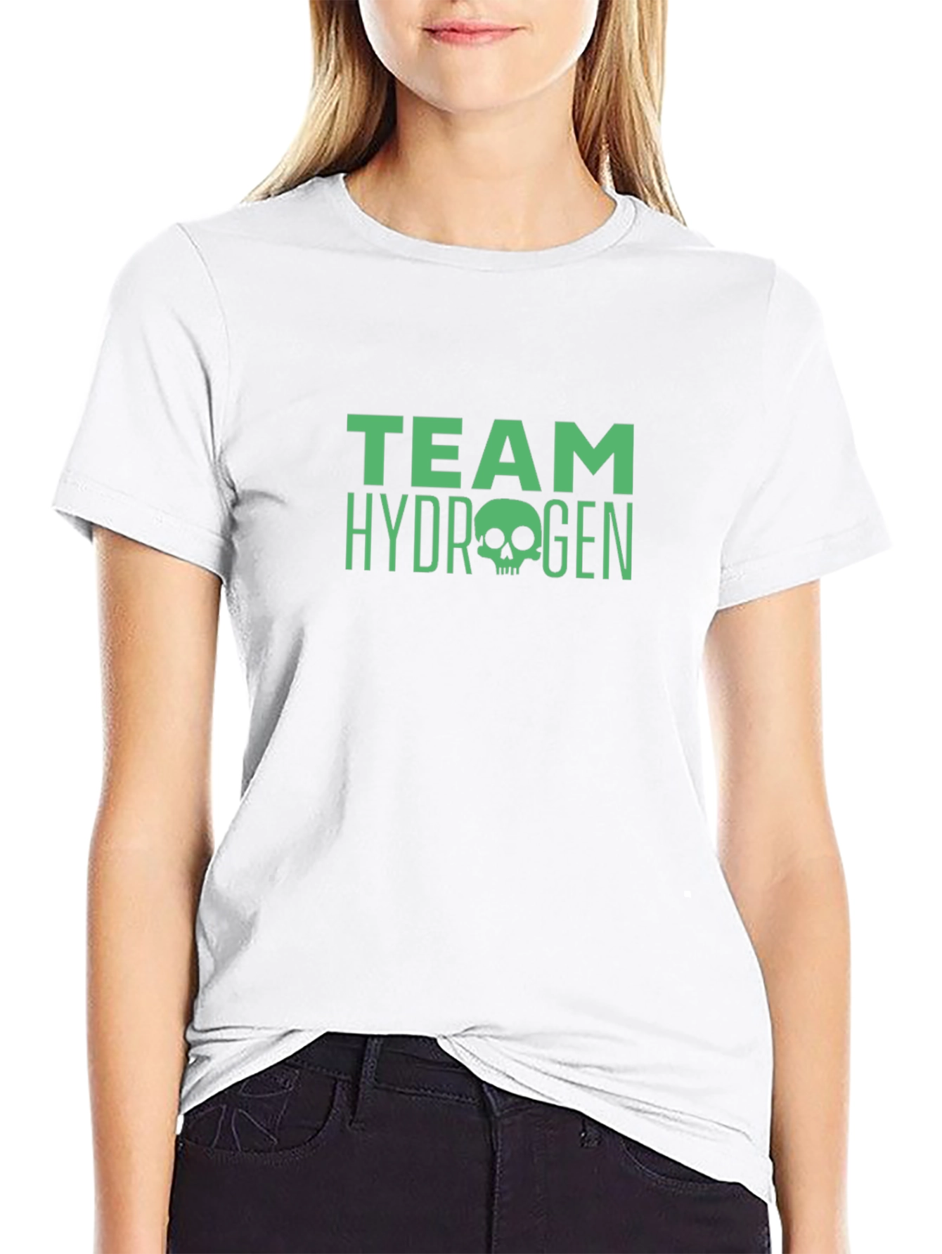 Team Hydrogen Skull Graphic Black T-Shirt
