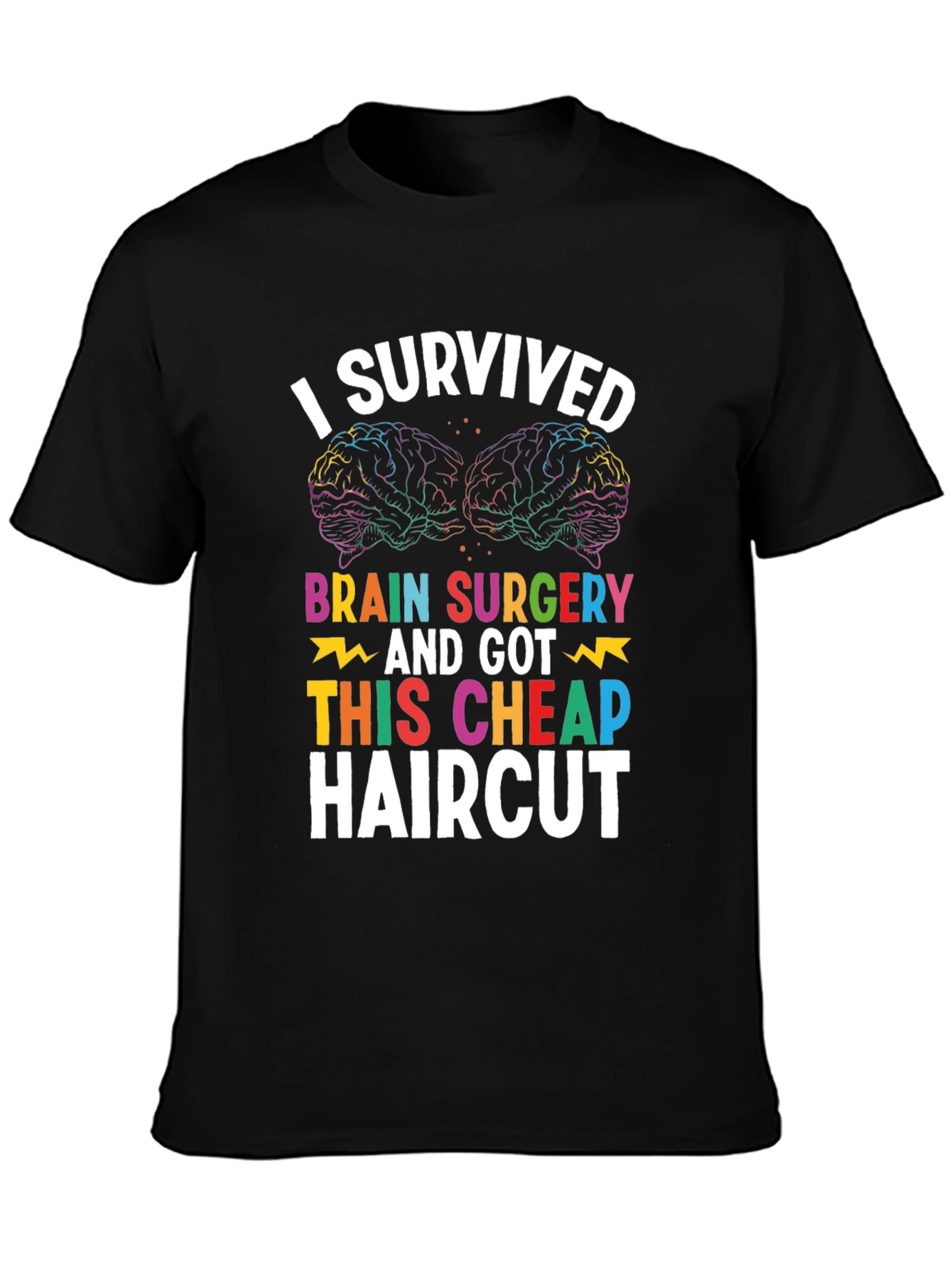 Brain Surgery Survivor T-Shirt - Funny Haircut Tee
