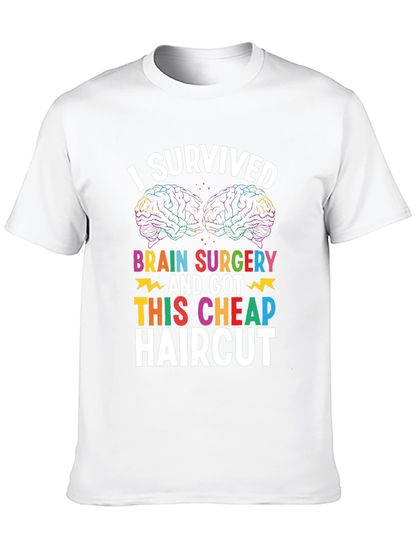 Brain Surgery Survivor T-Shirt - Funny Haircut Tee