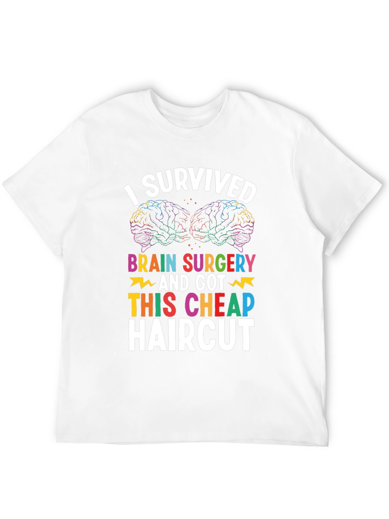Brain Surgery Survivor T-Shirt - Funny Haircut Tee