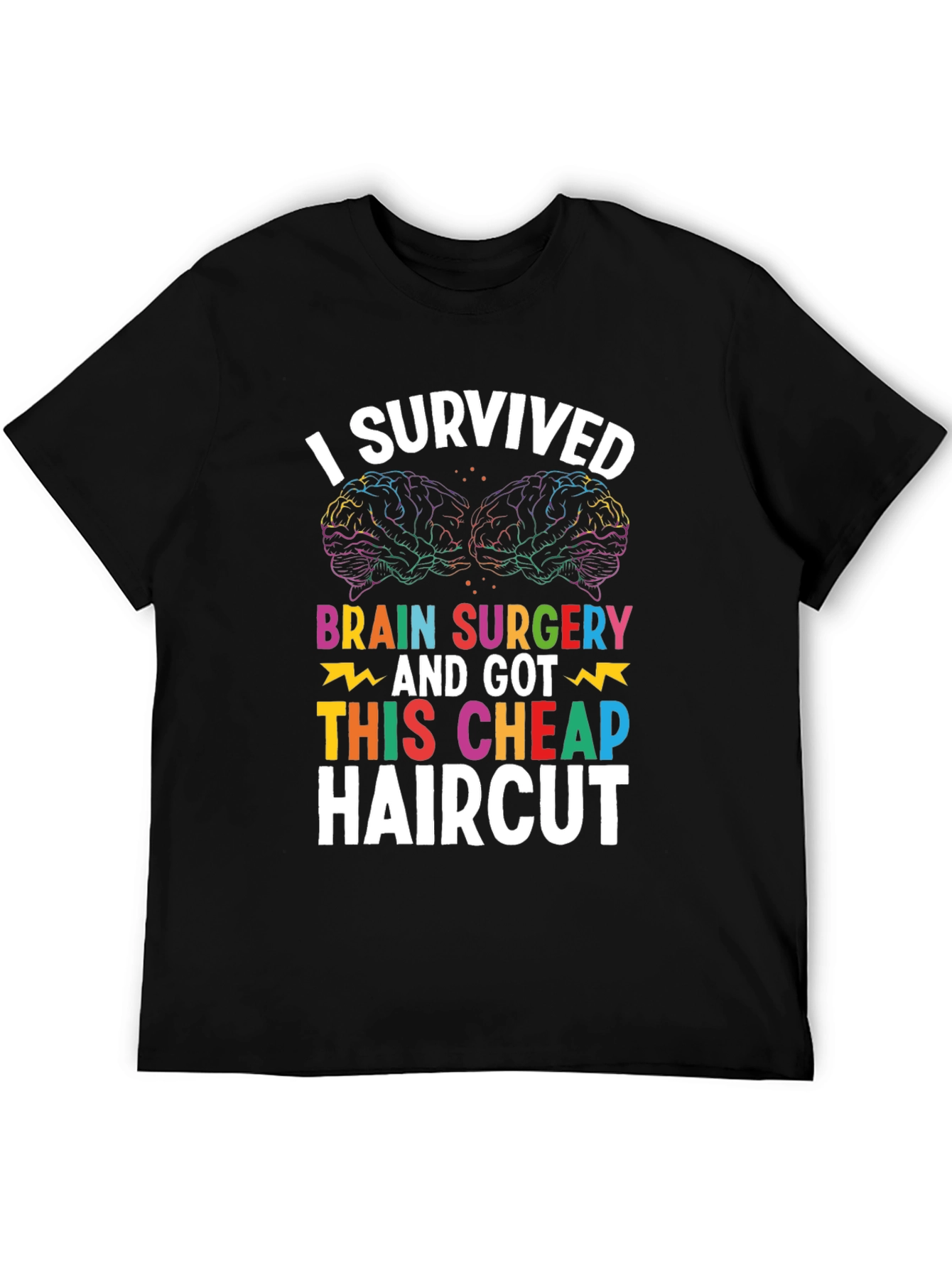 Brain Surgery Survivor T-Shirt - Funny Haircut Tee