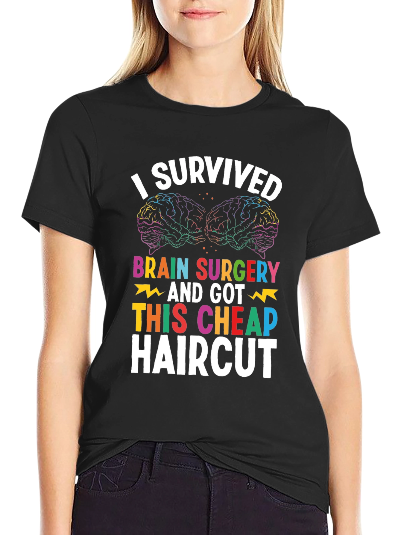 Brain Surgery Survivor T-Shirt - Funny Haircut Tee