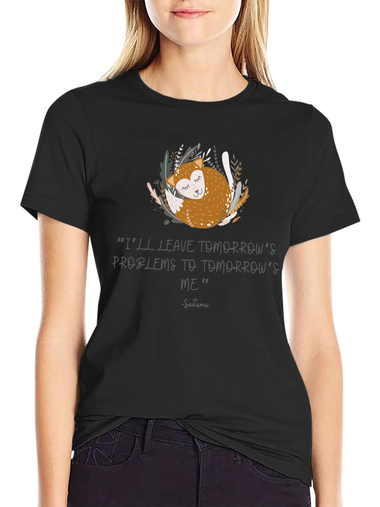 Cozy Sloth Tee: Leave Tomorrows Problems for Tomorrow