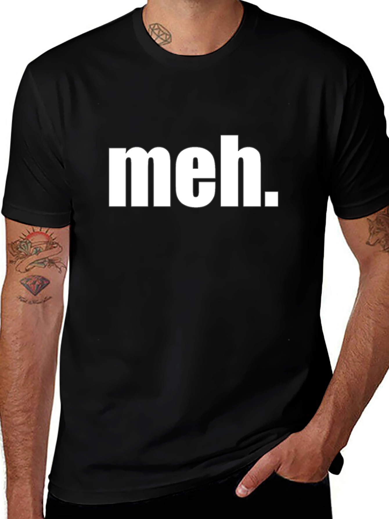 Meh T-Shirt - Casual Graphic Tee