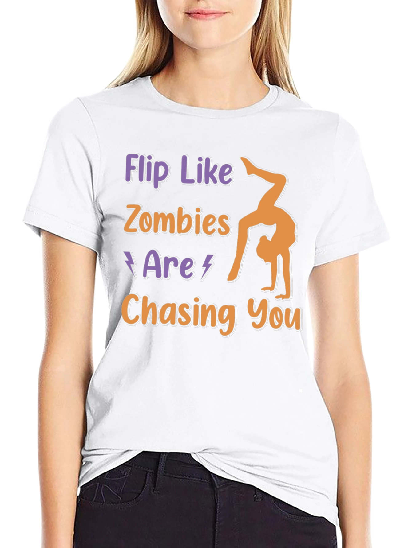 Flip Like Zombies Are Chasing You Graphic Tee