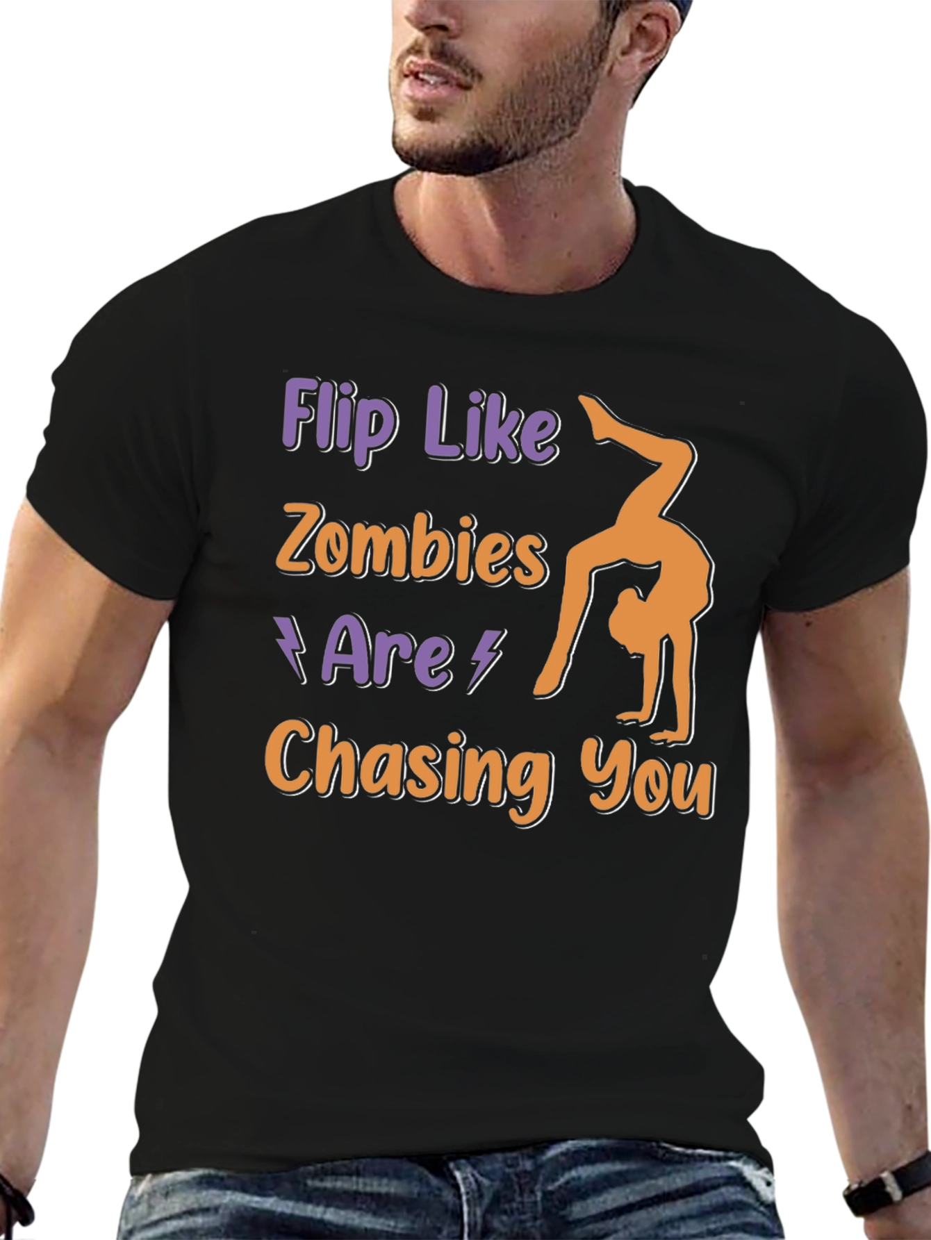 Flip Like Zombies Are Chasing You Graphic Tee