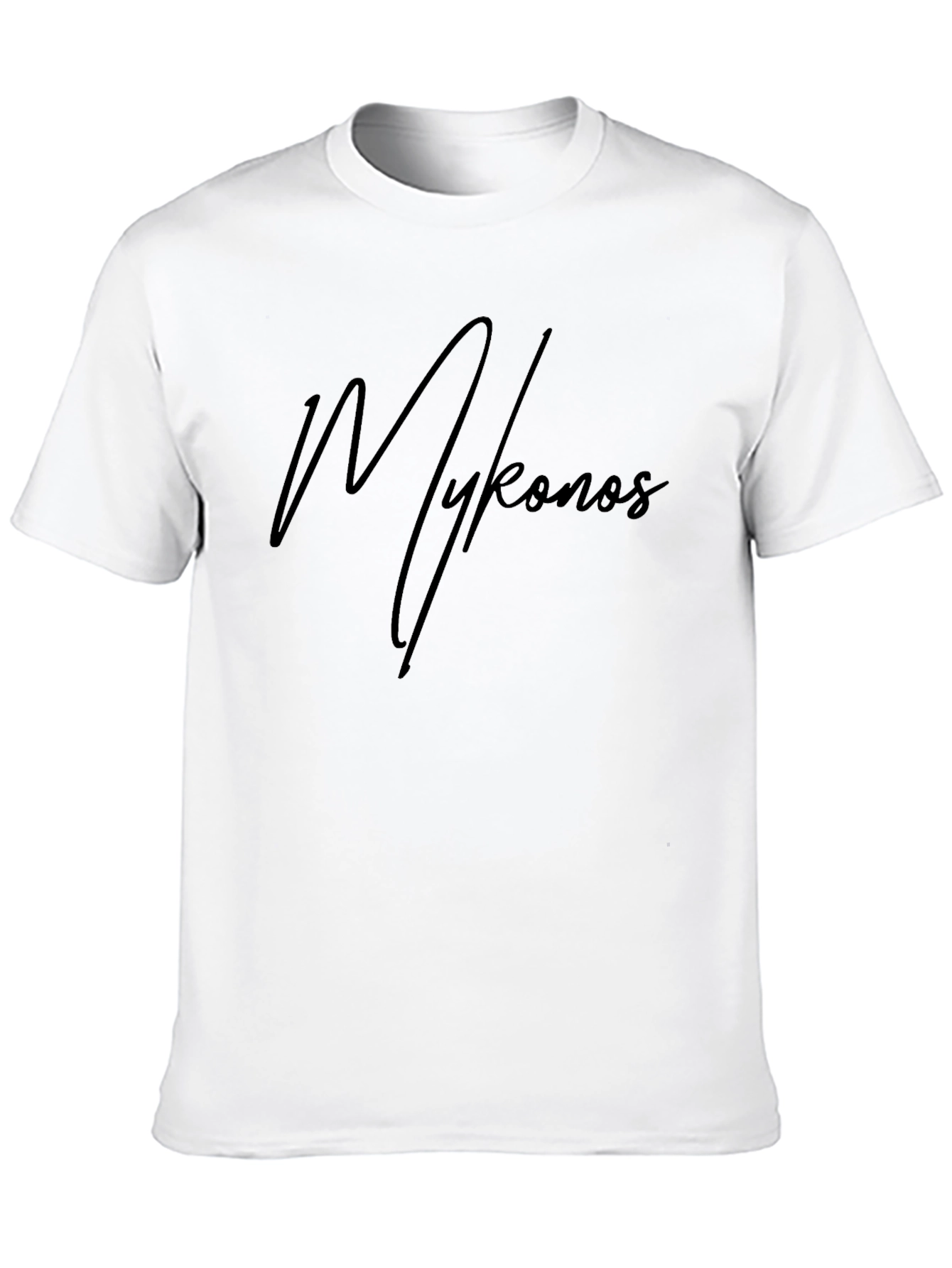 Mykonos Script Black T-Shirt