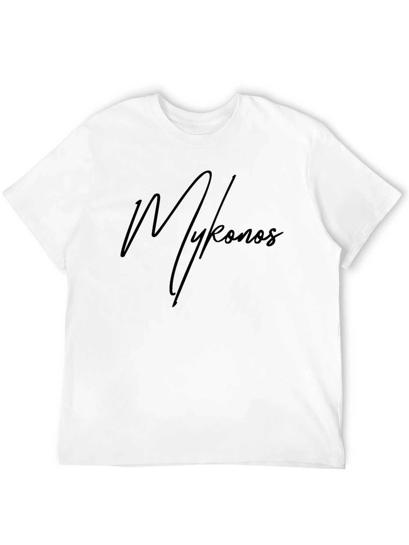 Mykonos Script Black T-Shirt