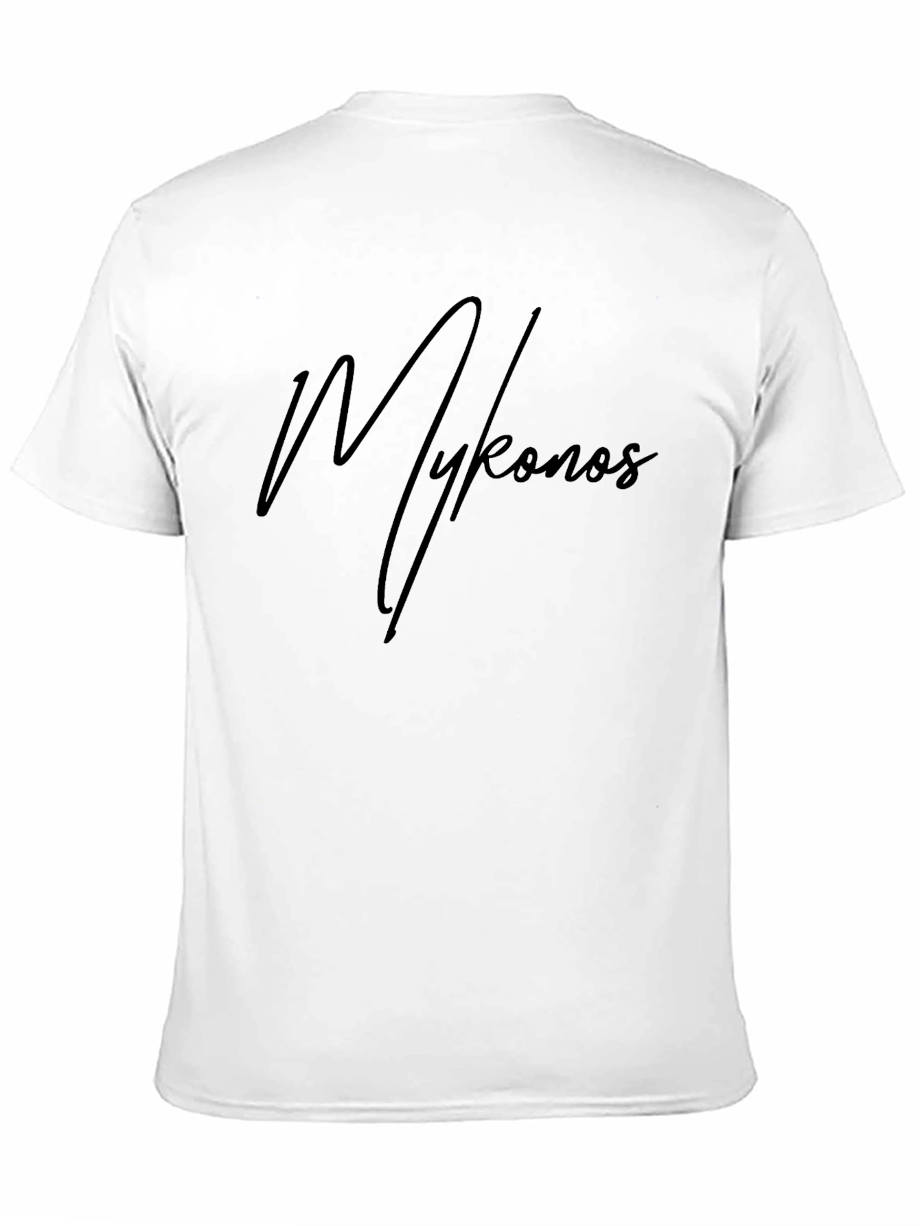 Mykonos Script Black T-Shirt