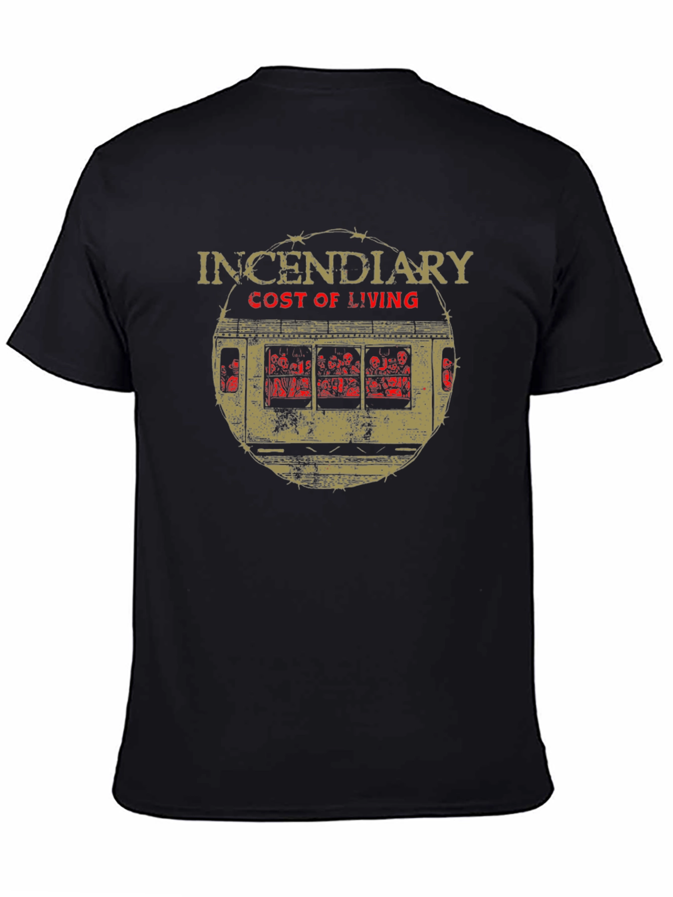 Incendiary Cost of Living Graphic Black T-Shirt