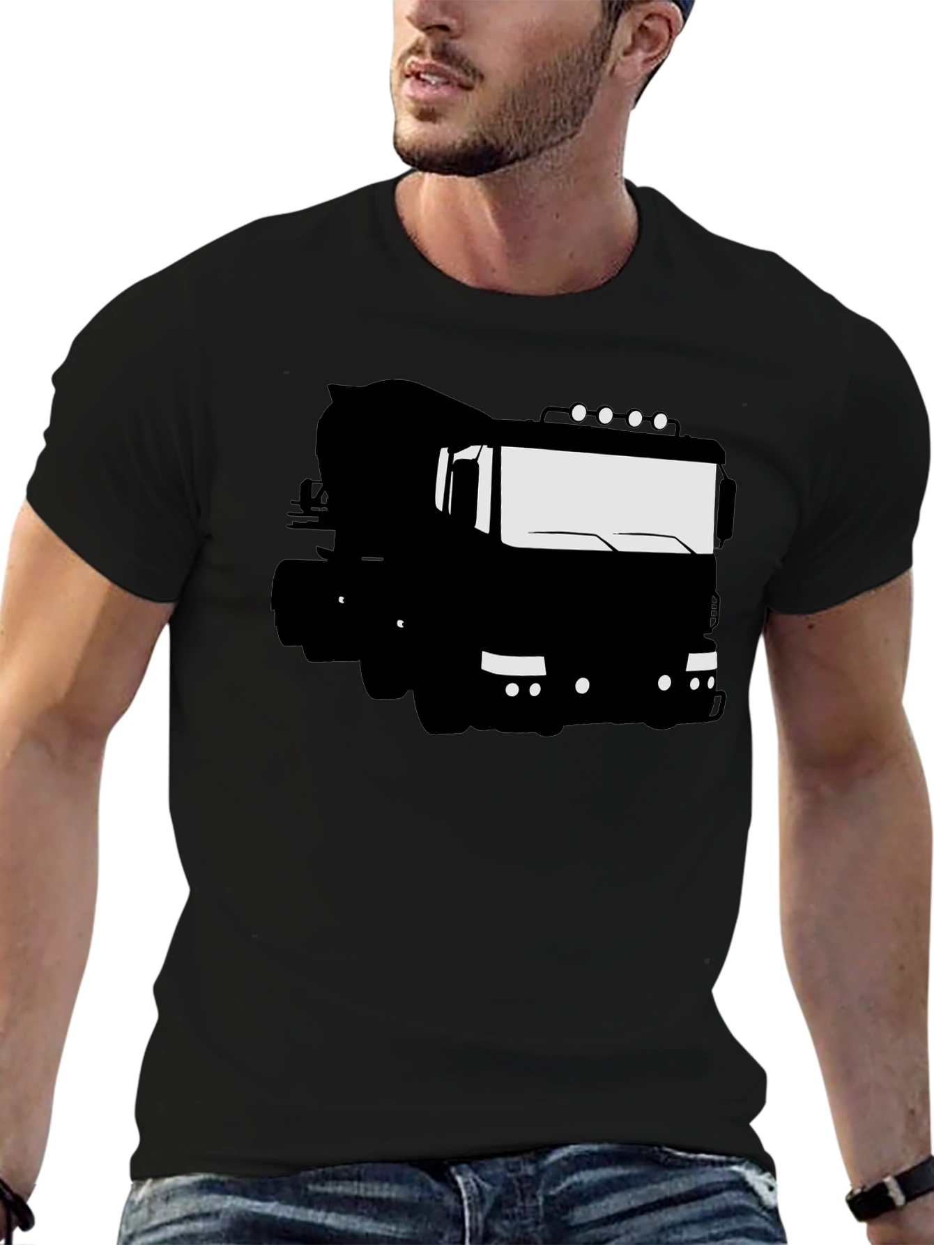 Black Truck Graphic Tee - Mens Casual Shirt