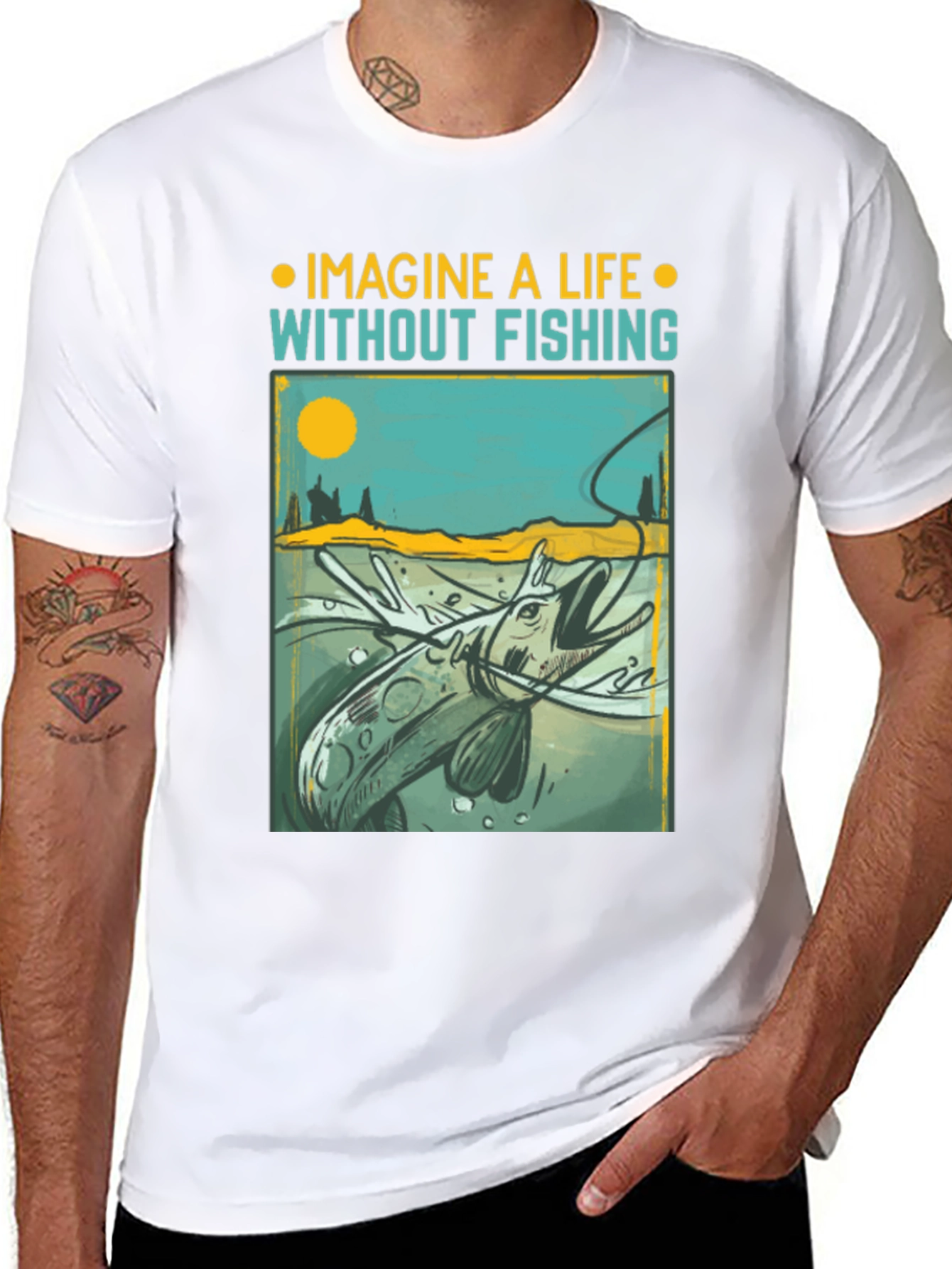 Imagine a Life Without Fishing Graphic T-Shirt
