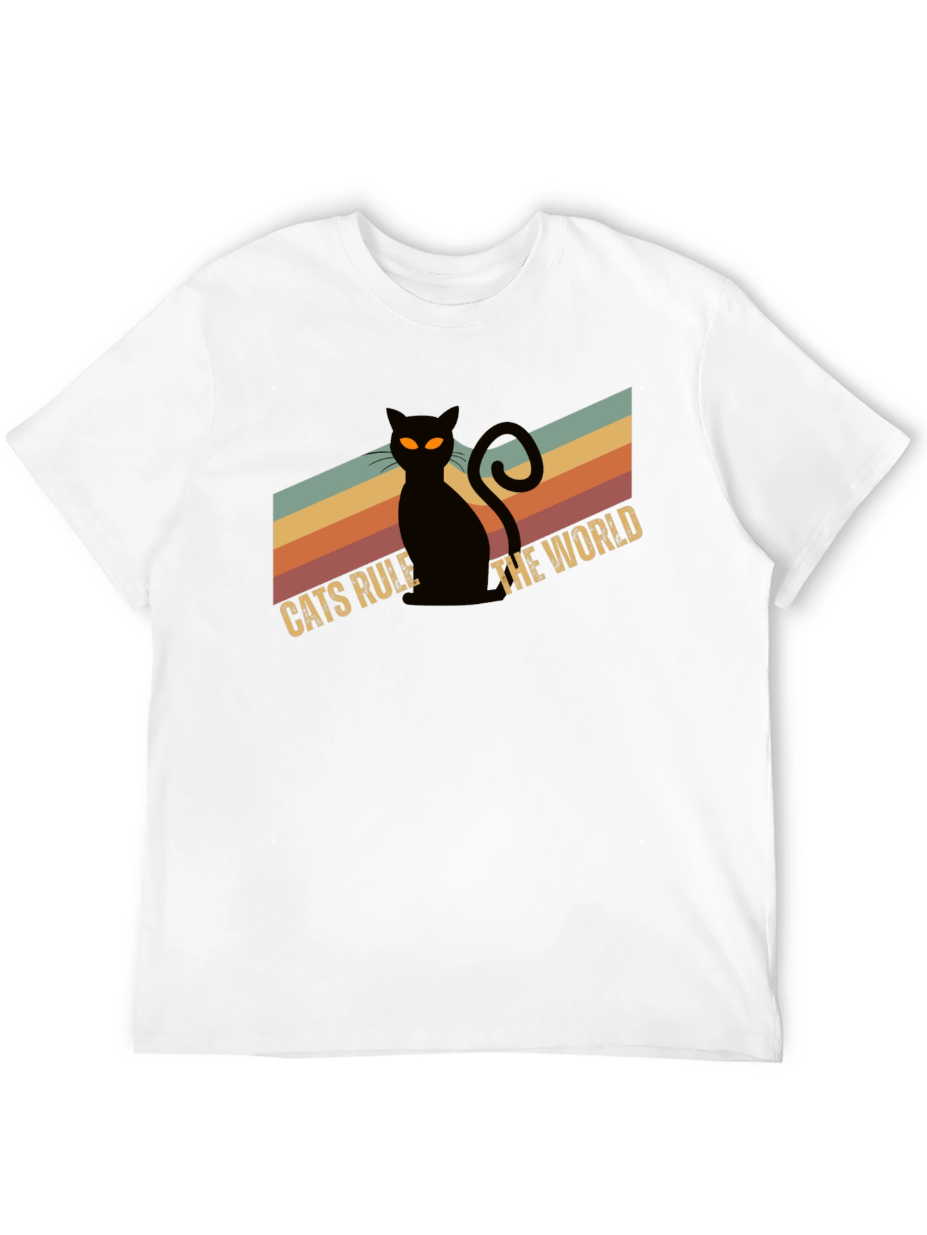 Cats Rule The World Black Graphic Tee