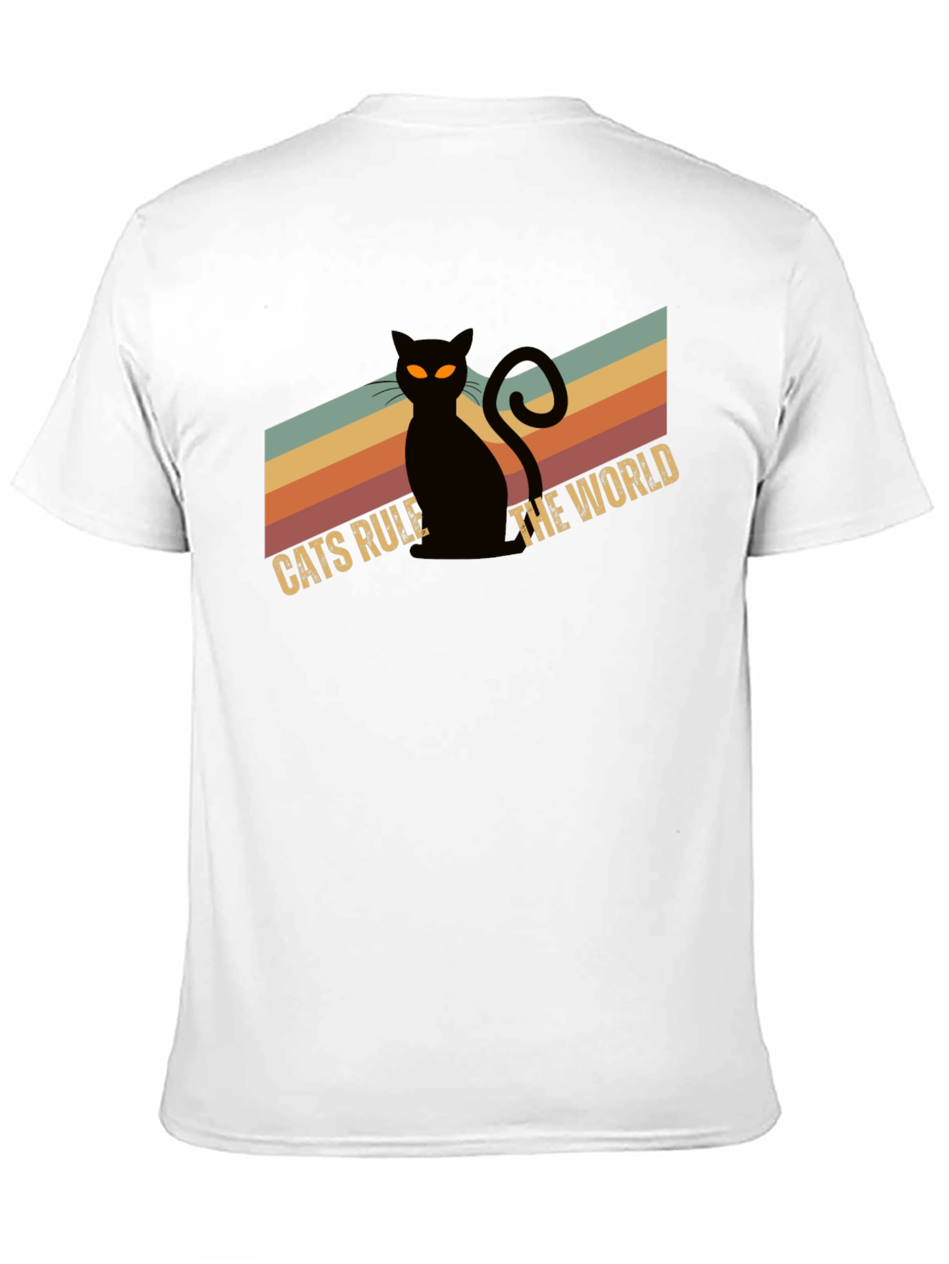 Cats Rule The World Black Graphic Tee