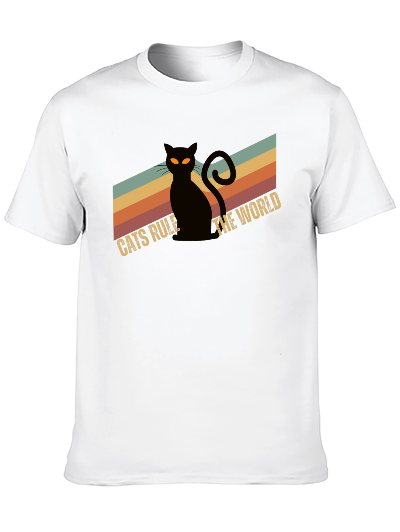 Cats Rule The World Black Graphic Tee