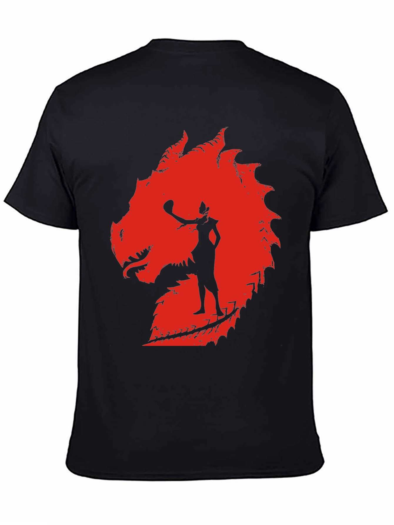 Dragon Silhouette Graphic Tee - Black