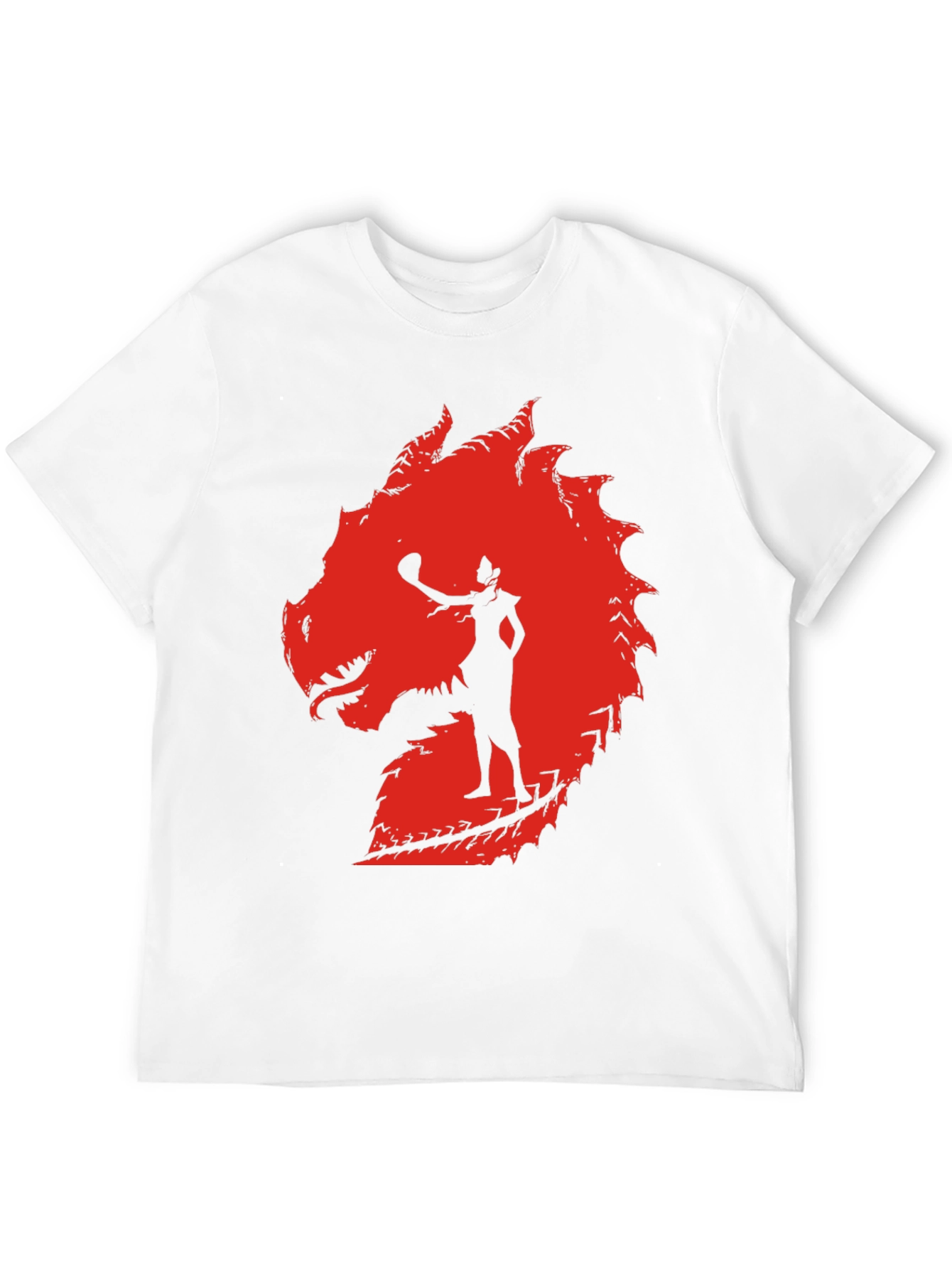 Dragon Silhouette Graphic Tee - Black