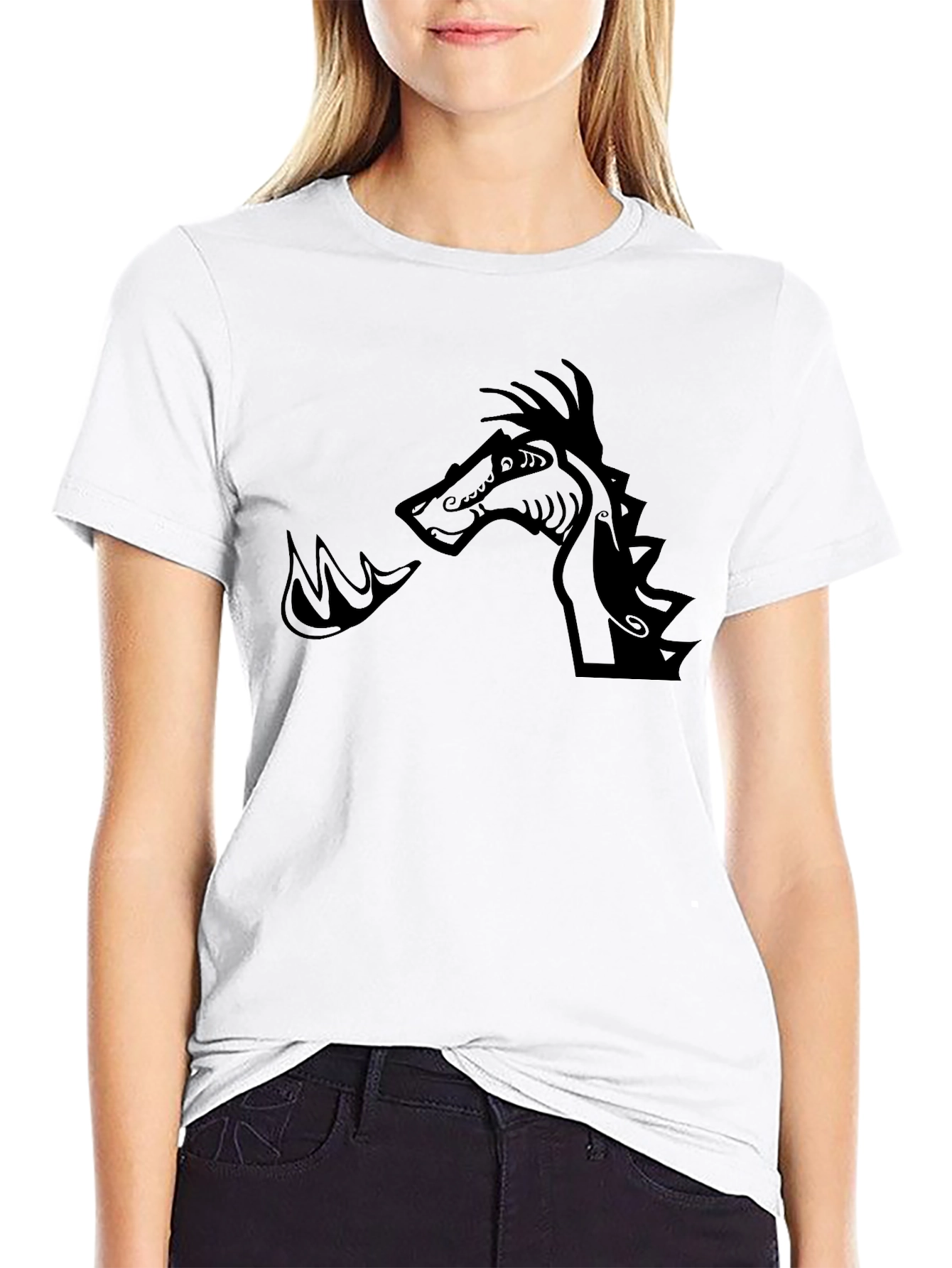 Dragon Fire Graphic Black T-Shirt