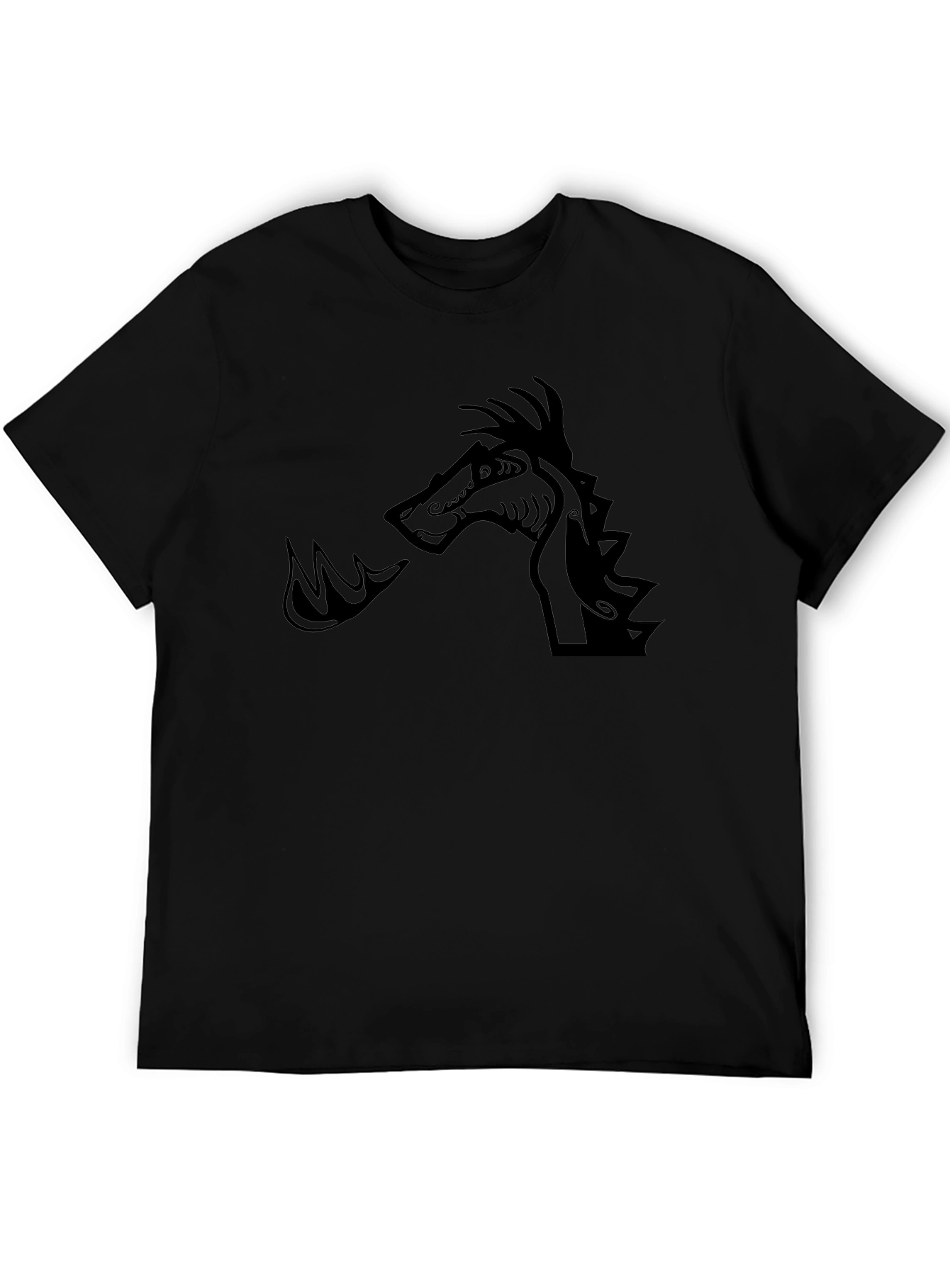 Dragon Fire Graphic Black T-Shirt
