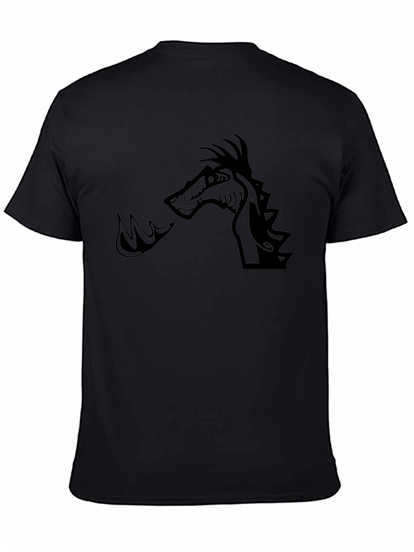 Dragon Fire Graphic Black T-Shirt