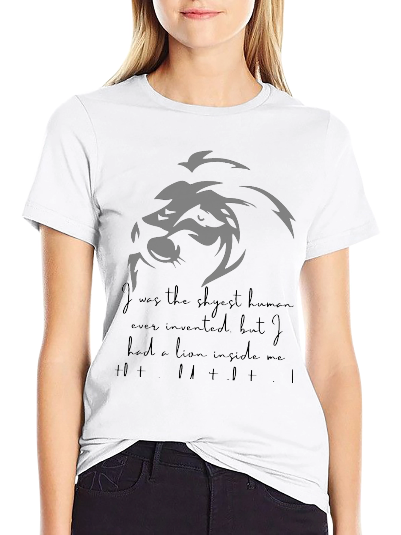 Lion Inside Graphic T-Shirt - Mens Crew Neck