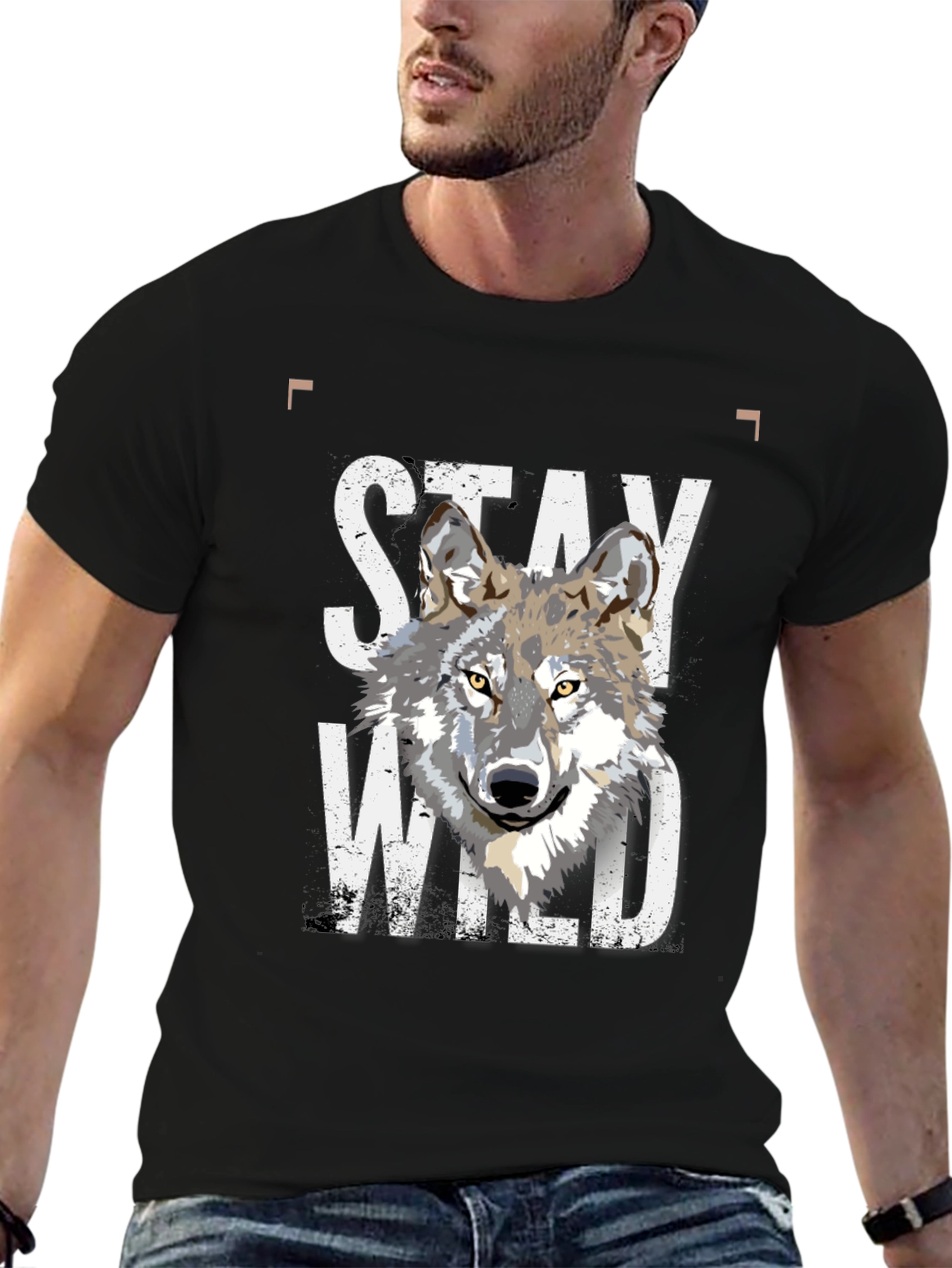 Stay Wild Wolf Graphic T-Shirt