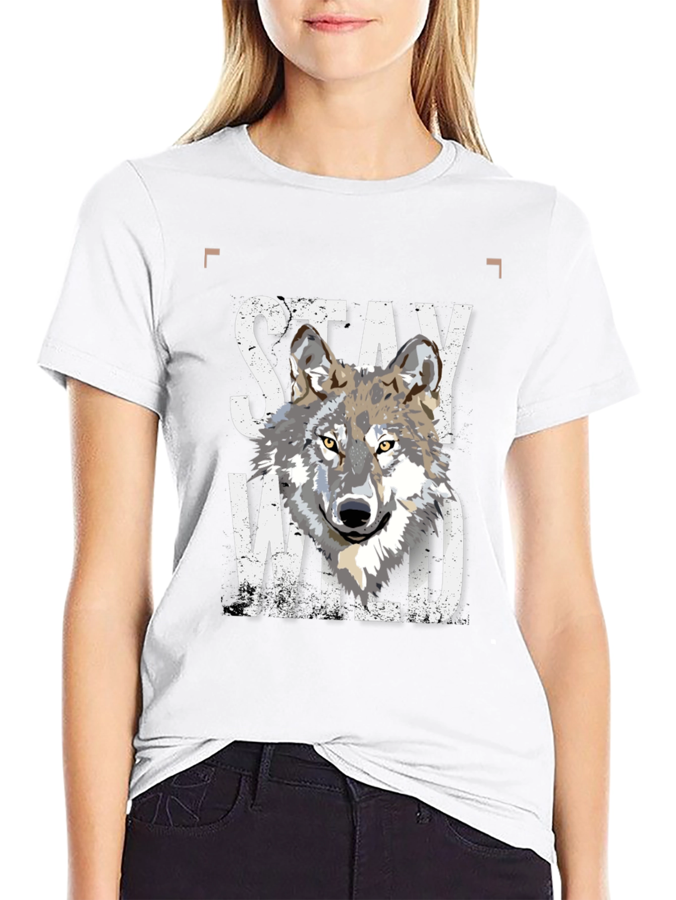 Stay Wild Wolf Graphic T-Shirt