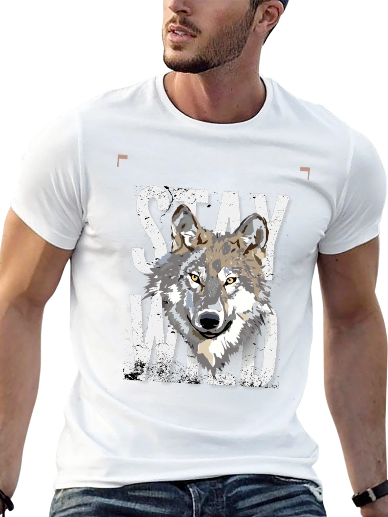 Stay Wild Wolf Graphic T-Shirt