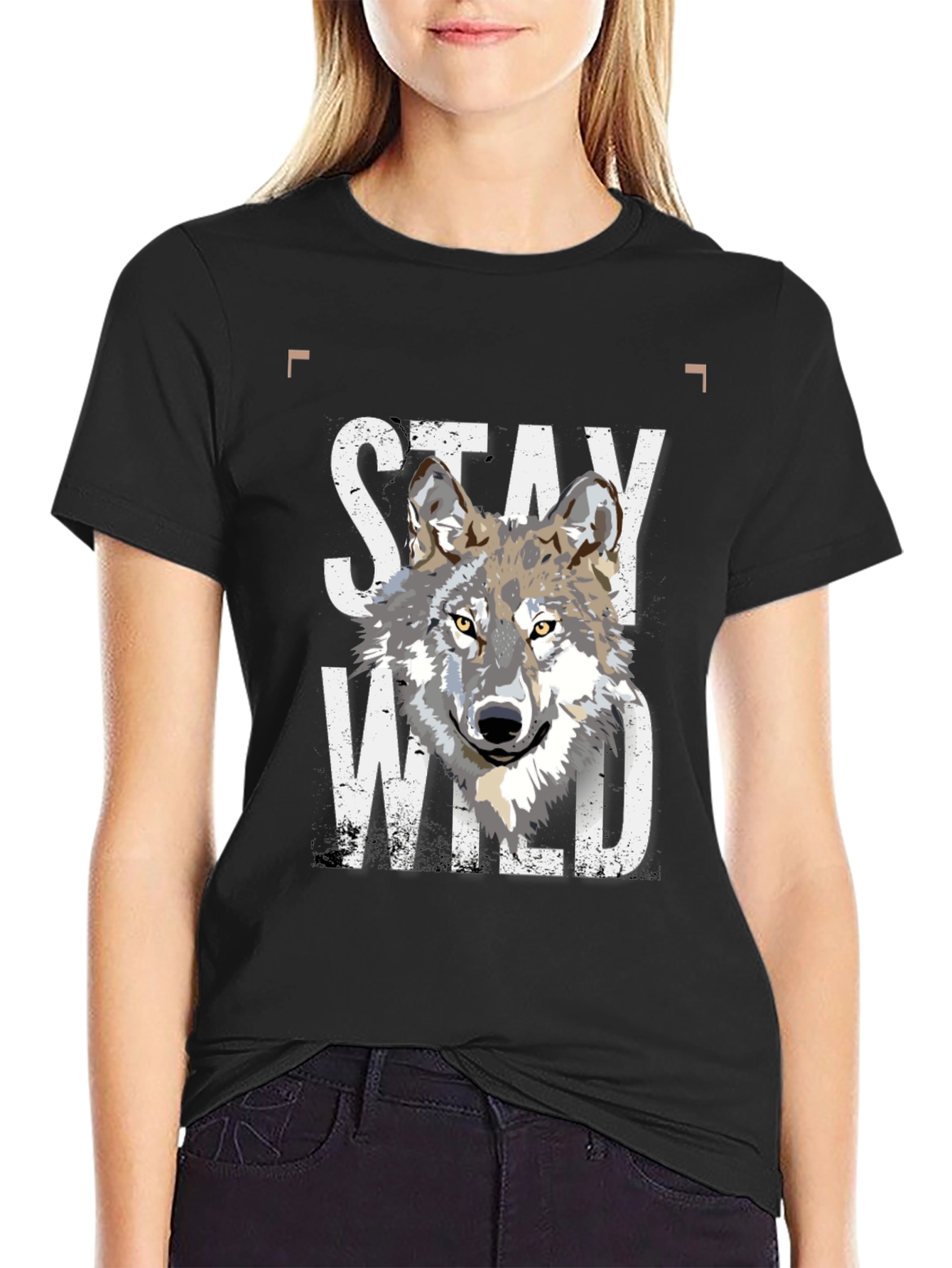 Stay Wild Wolf Graphic T-Shirt