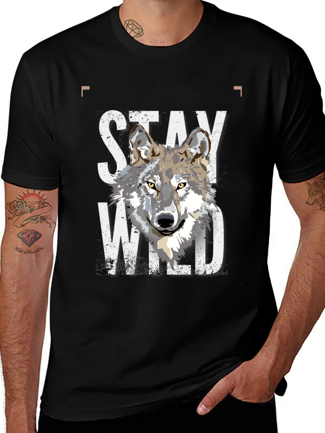 Stay Wild Wolf Graphic T-Shirt