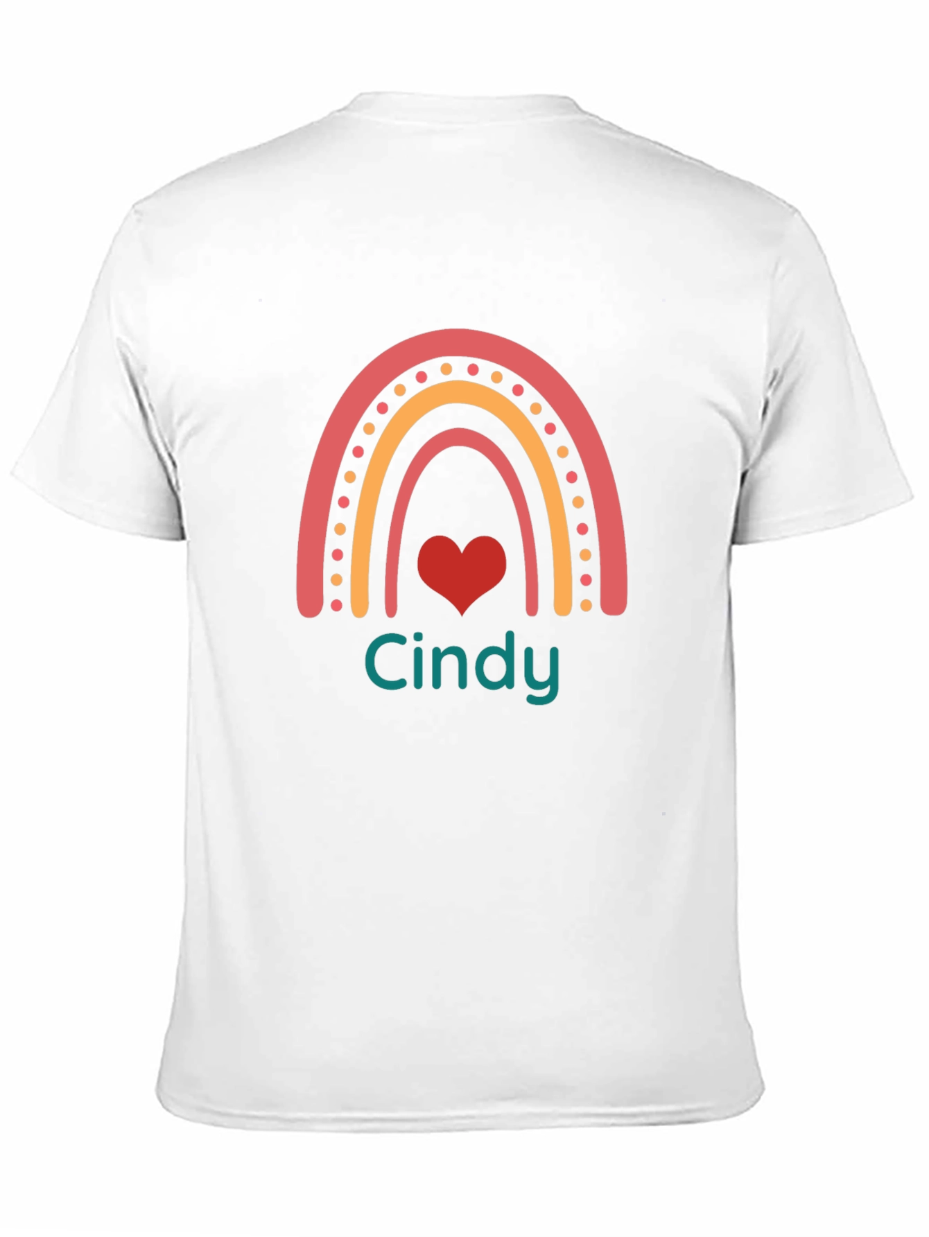 Cindy Rainbow Heart Graphic T-Shirt