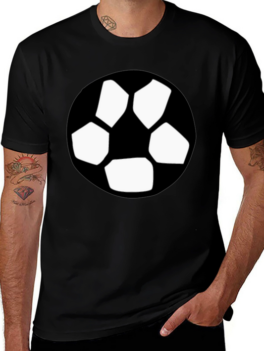Black T-Shirt with Soccer Ball Graphic