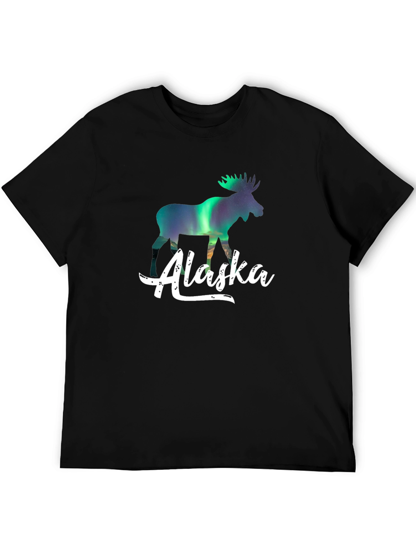 Alaska Northern Lights Moose T-Shirt