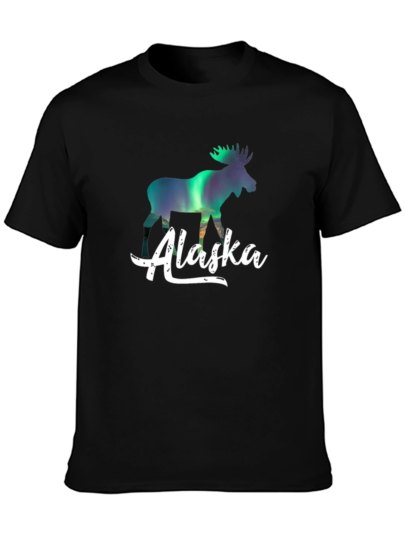 Alaska Northern Lights Moose T-Shirt