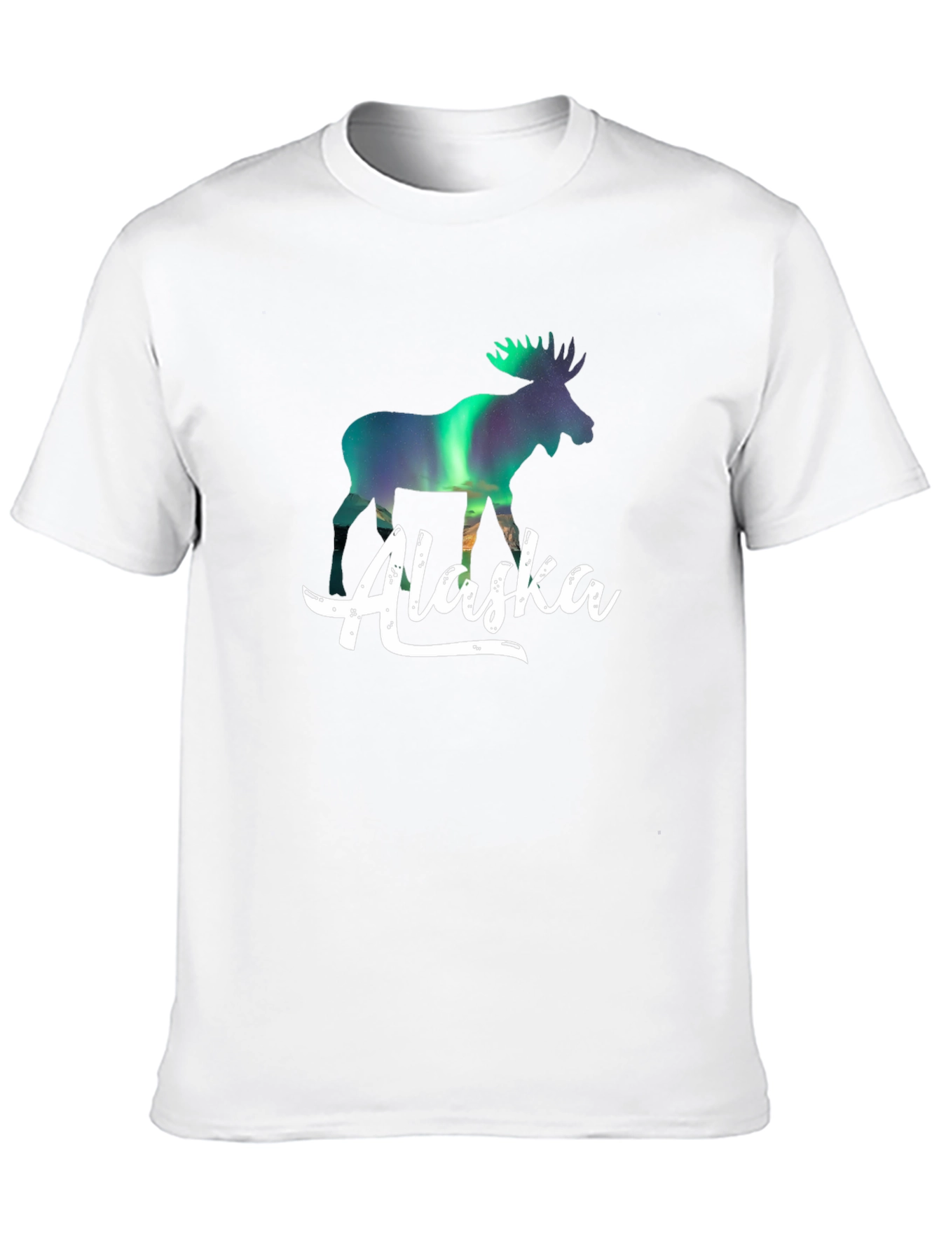 Alaska Northern Lights Moose T-Shirt
