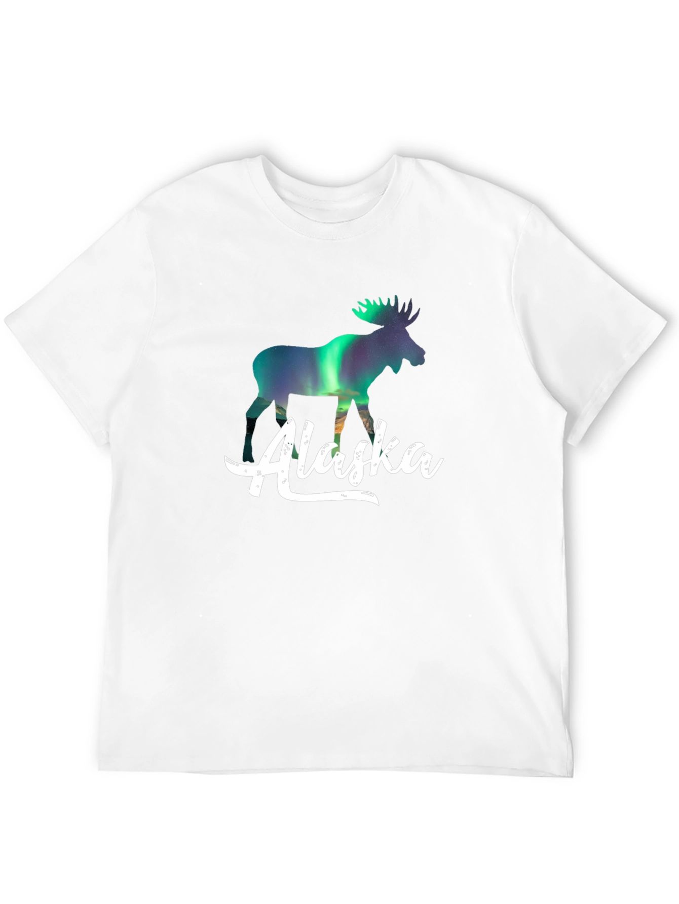 Alaska Northern Lights Moose T-Shirt