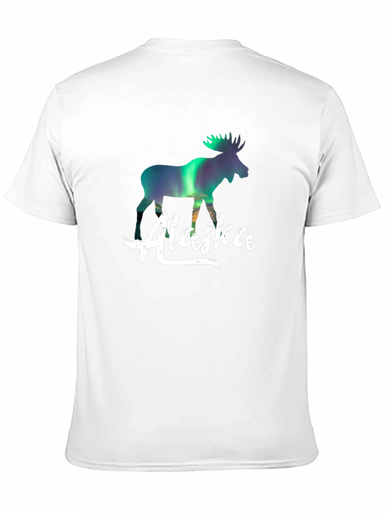 Alaska Northern Lights Moose T-Shirt