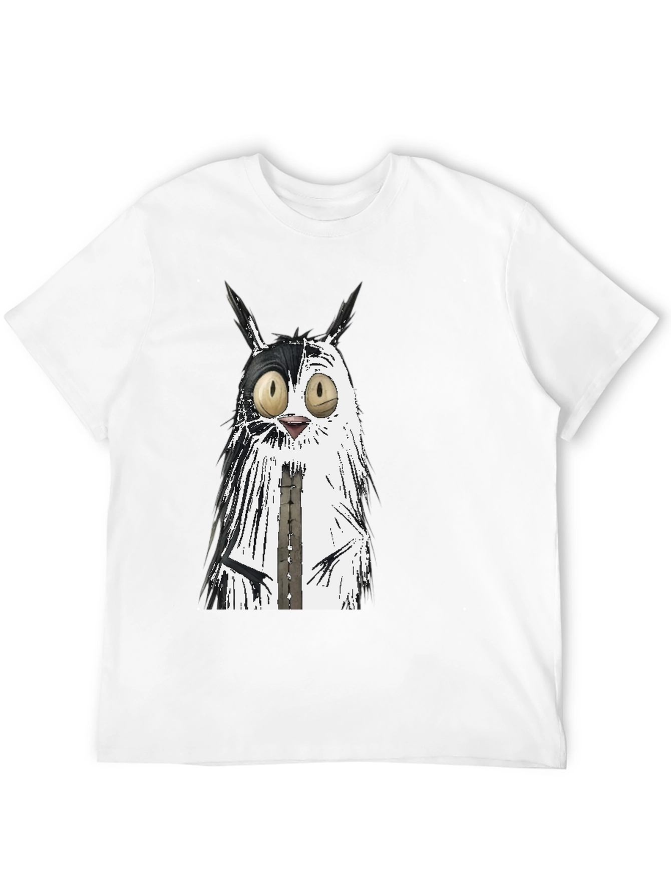 Whimsical Cat Graphic Tee - Unisex Black T-Shirt
