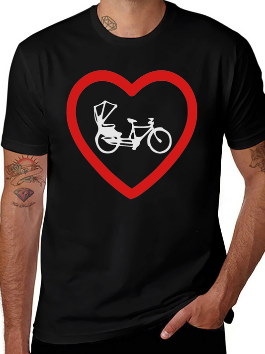 Heart Rickshaw Graphic Tee - Stylish Black T-Shirt