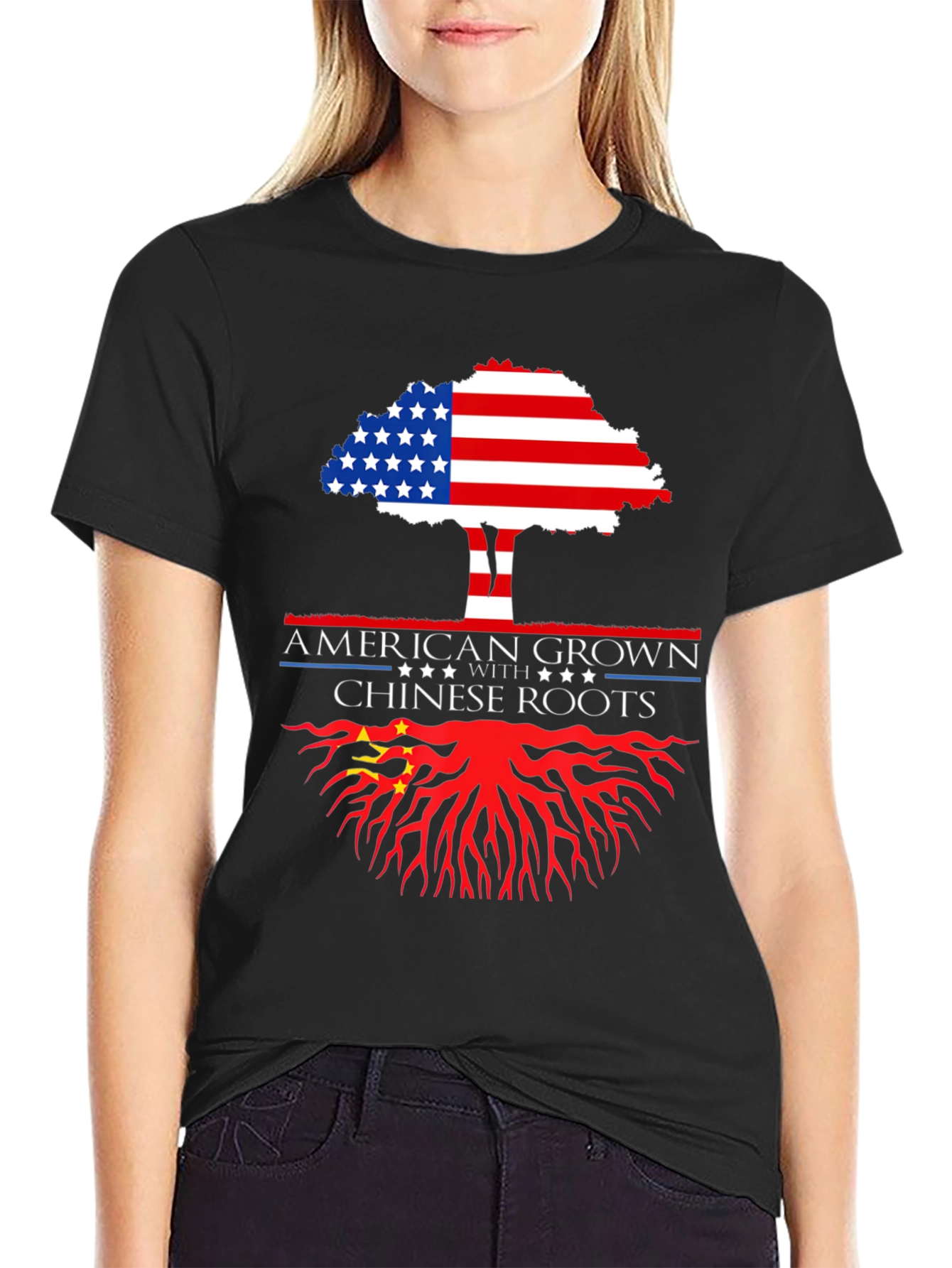 American Grown with Chinese Roots T-Shirt